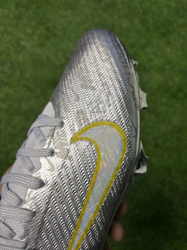 Mercurial Superfly 9 Silver Colour High-top FG With Lace