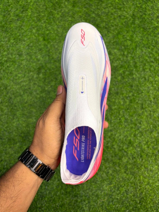F50 Hyperfast Elite White Orange FG Without Lace