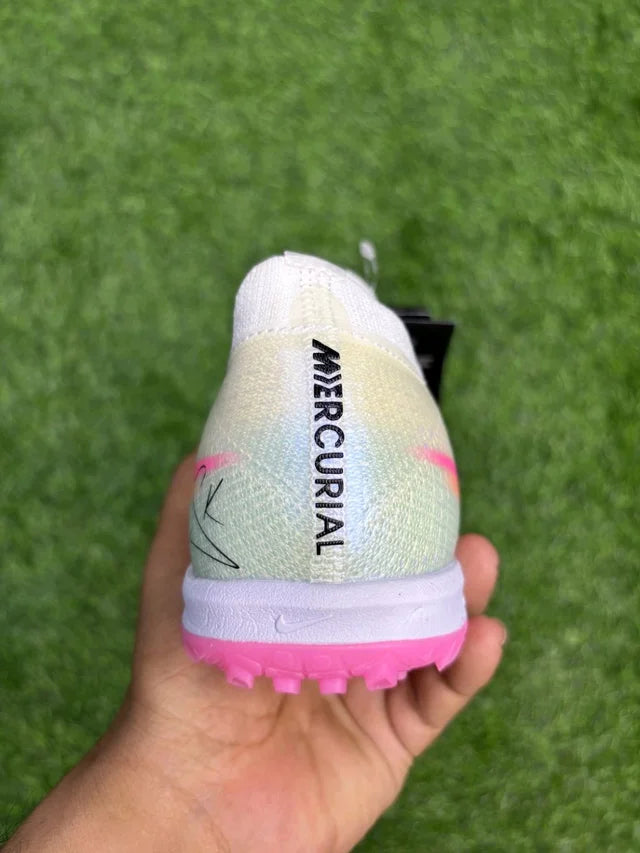Mercurial Vapor 16 White Pink Mix AG/Turf With Lace