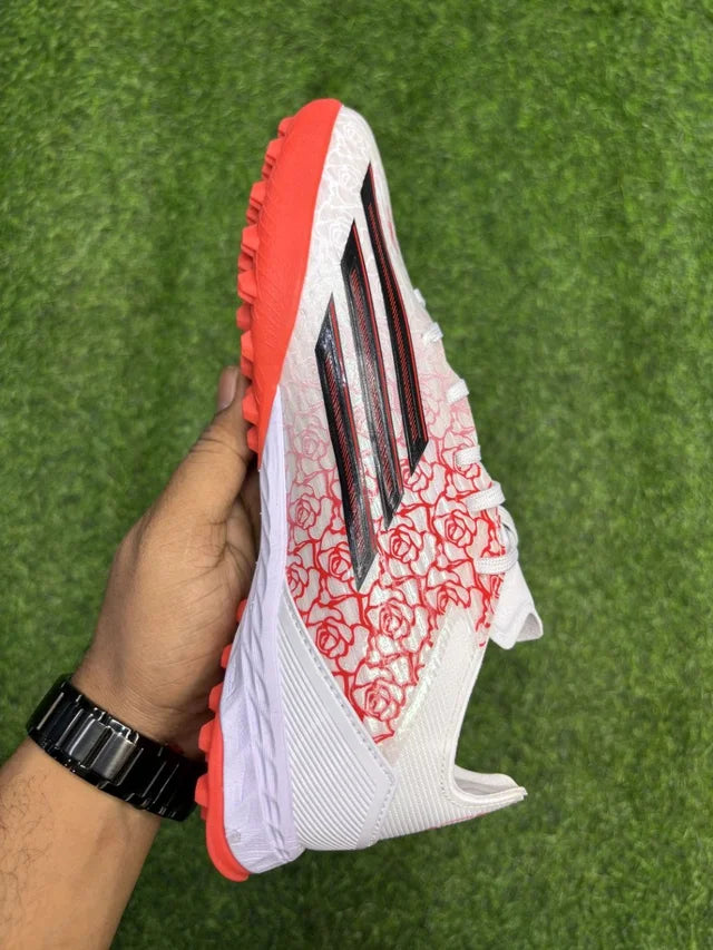 F50 Elite White Red Colour Turf/AG With Lace