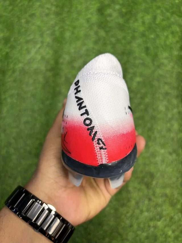 Phantom GX2 Elite White Red Colour Low-top Colour FG With Lace