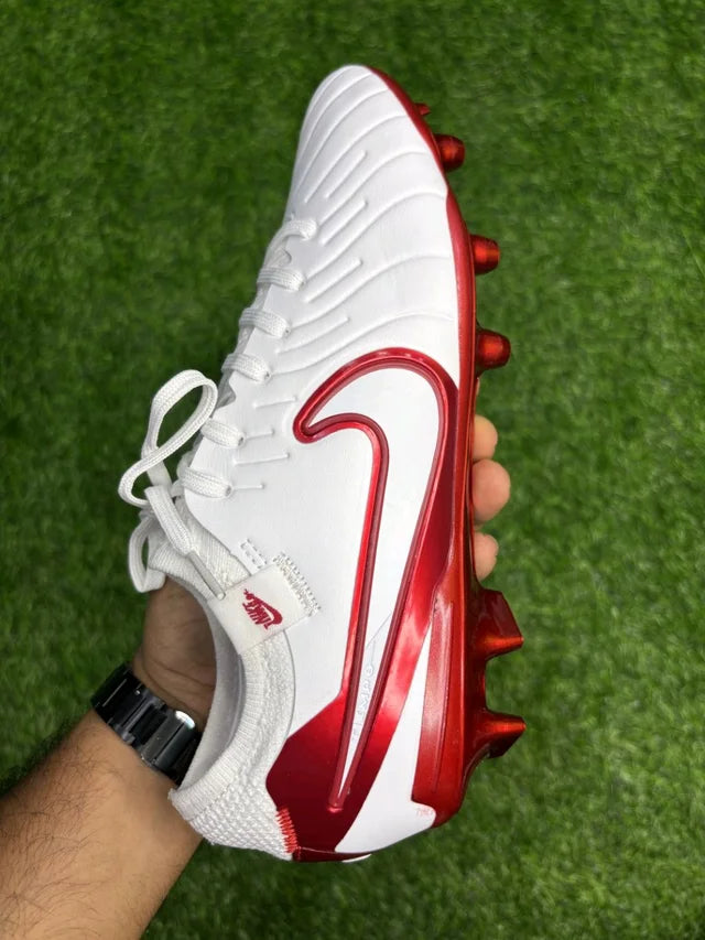 Tiempo Legend 10 Elite White Red Low-top FG With Lace