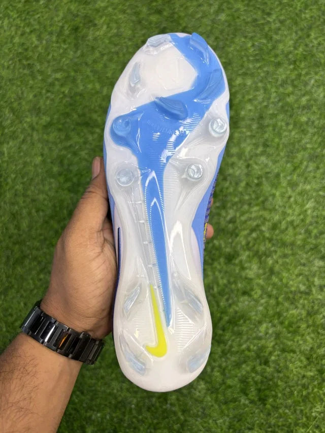 Phantom 6 Luna III Elite White And Blue Low-top FG With Lace