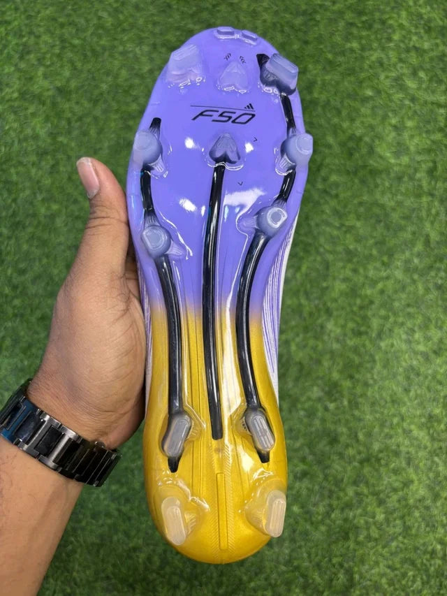 F50 White And Purple Colour Low-top FG With Lace