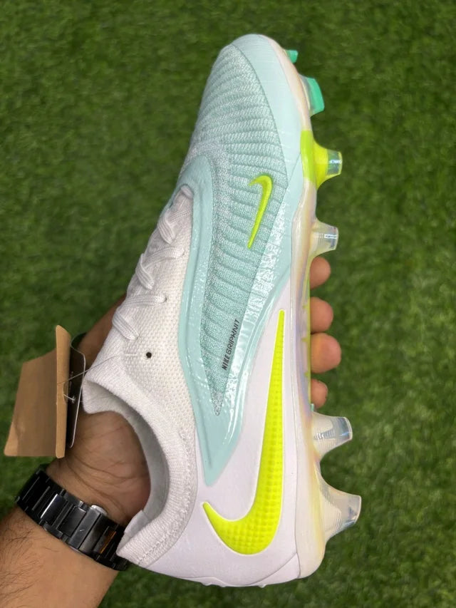 Phantom 6 Luna III Elite White Sky-blue Low-top FG With Lace