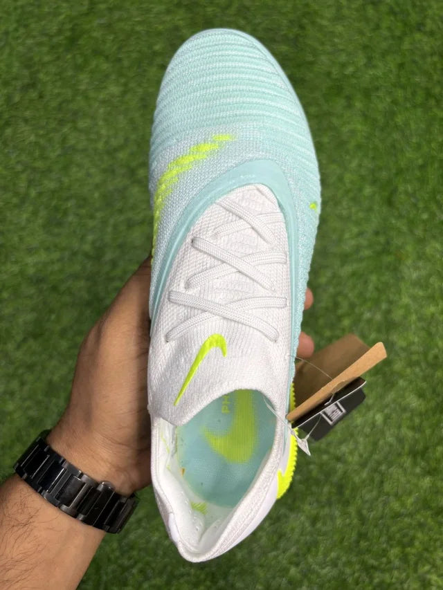Phantom 6 Luna III Elite White Sky-blue Low-top FG With Lace