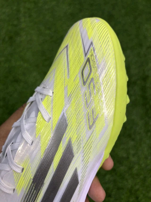 F50 Elite White And Light Green Colour AG/Turf With Lace