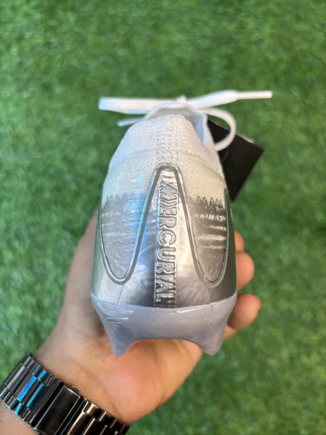 Mercurial Vapor 16 White & Silver Low-top FG(VINI JR