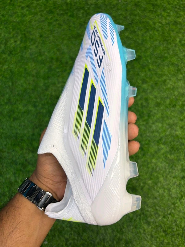 F50 Elite White Blue Colour FG Without Lace