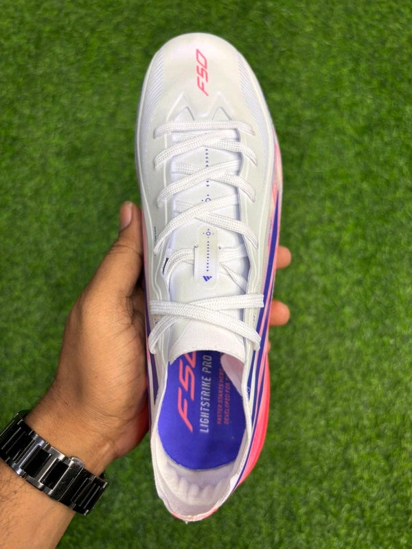F50 Hyperfast Elite White Pink FG With Lace