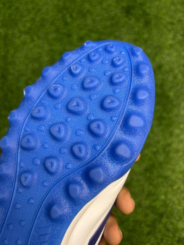 Copa Pure 4 Elite White Blue Turf/AG With Lace