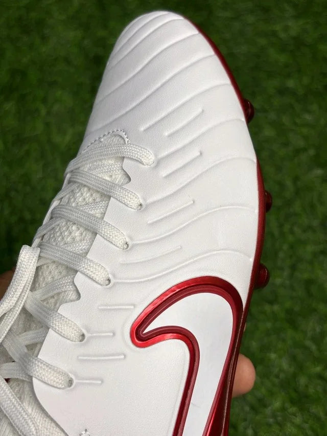 Tiempo Legend 10 Elite White Red Low-top FG With Lace