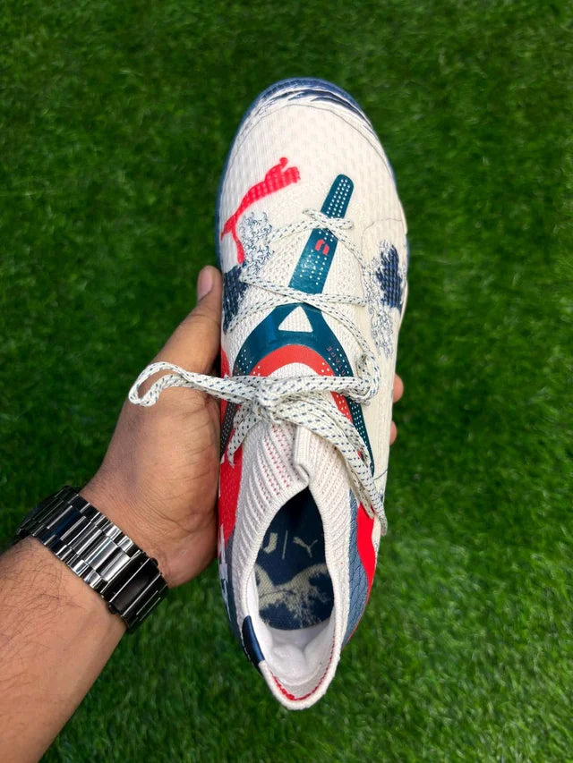 Future White And Blue Colour Astro/Turf With Lace