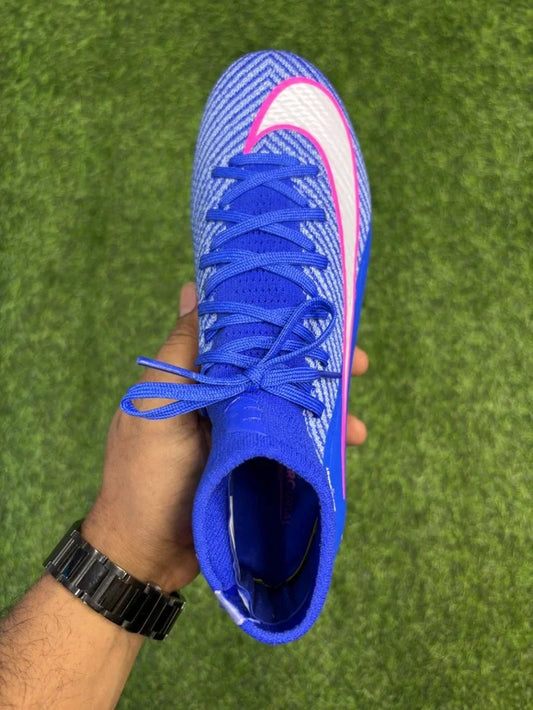 Mercurial Superfly 10 Blue Colour High-top FG With Lace