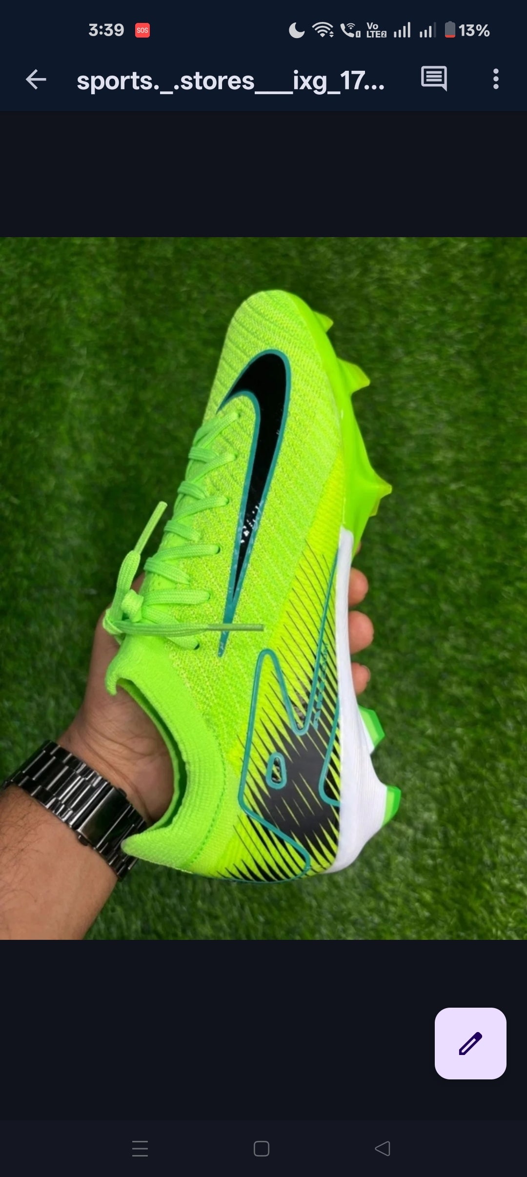 Mercurial Vapor 16 Green Black Colour FG