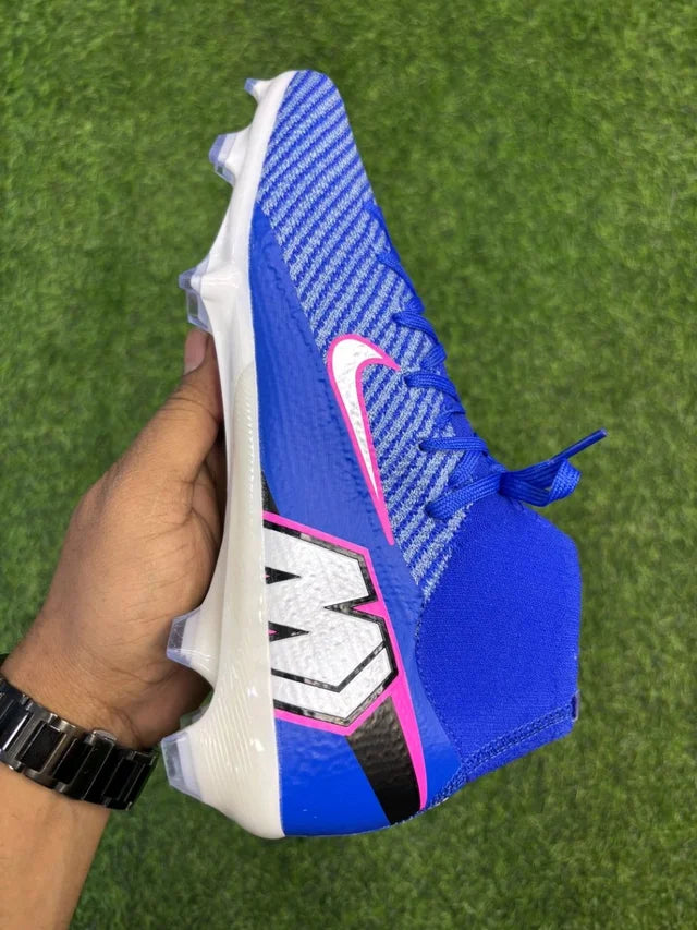Mercurial Superfly 10 Blue Colour High-top FG With Lace