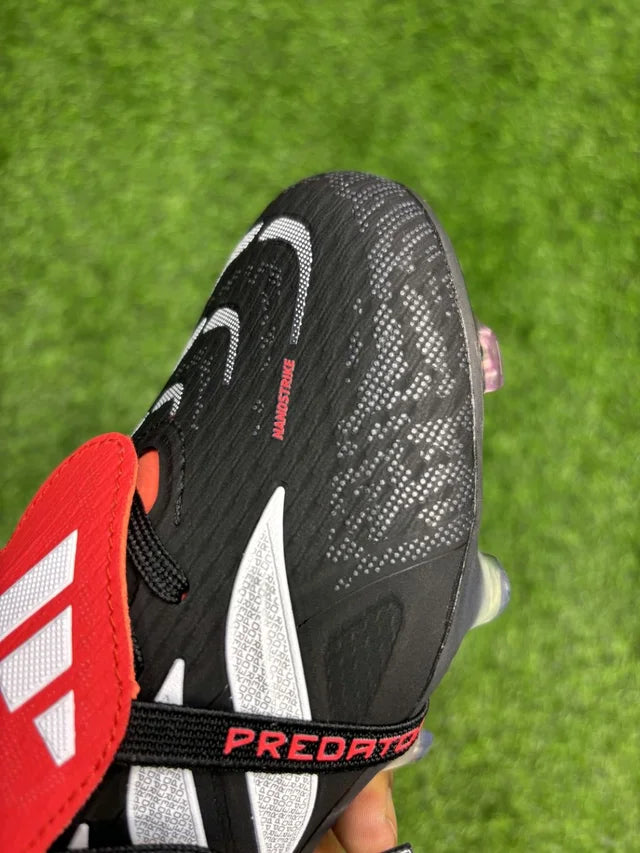 Predator Elite Foldover FG Red And Black With lace