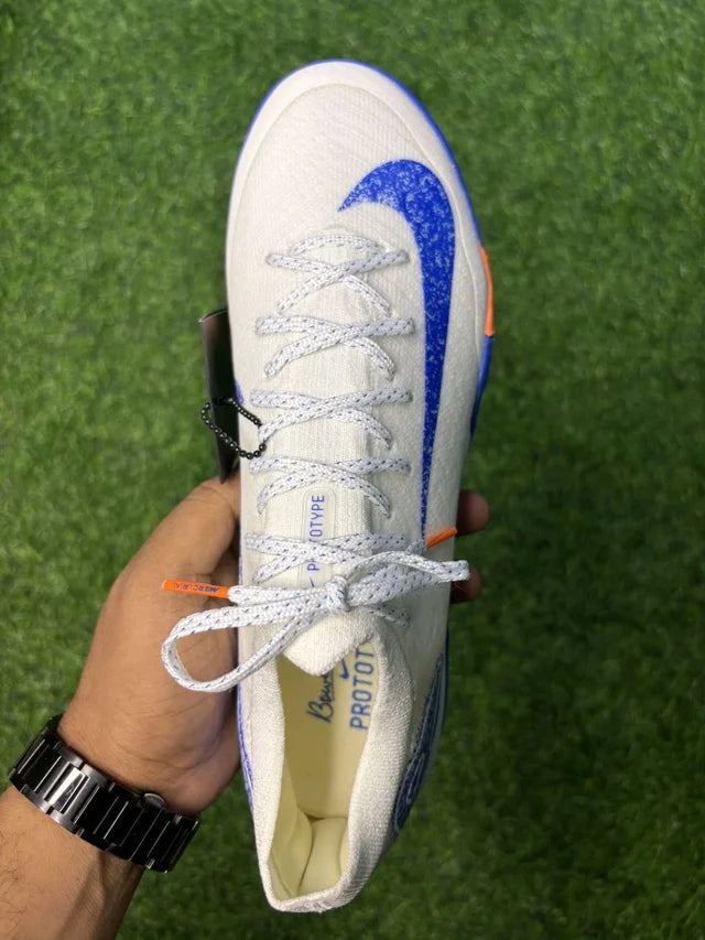 Mercurial Vapor 16 White Blue Low-top Turf/AG With Lace