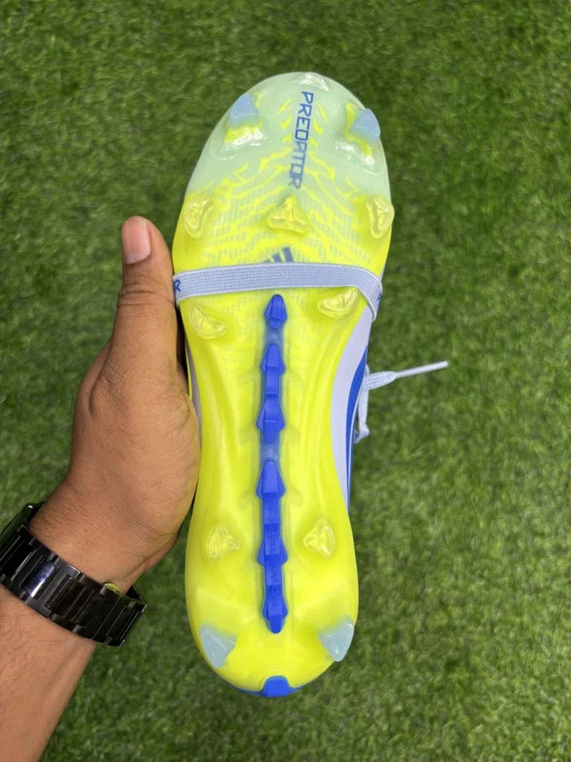 Predator Foldover Elite Green Blue Colour FG With Lace
