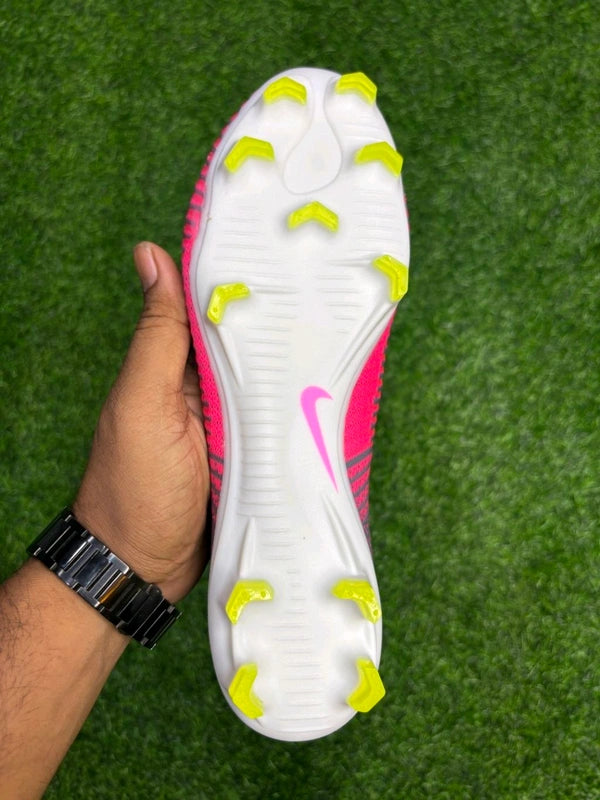 Mercurial Superfly V FG Pink/Wolf Grey Colour High-top With Lace