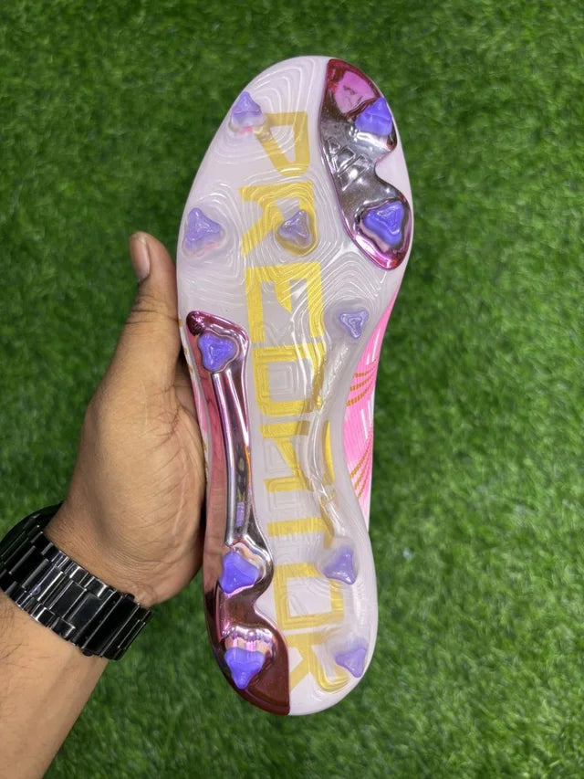 Predator Elite White And Pink Colour FG Without Lace