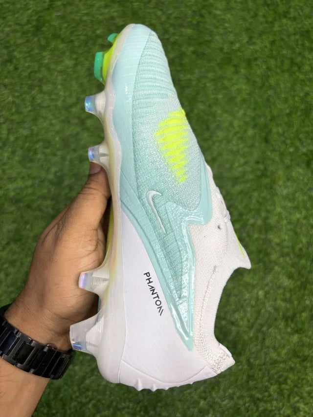 Phantom 6 Luna III Elite White Sky-blue Low-top FG With Lace