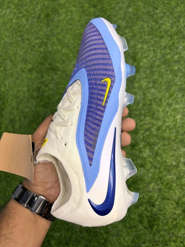 Phantom 6 Luna III Elite White And Blue Low-top FG With Lace