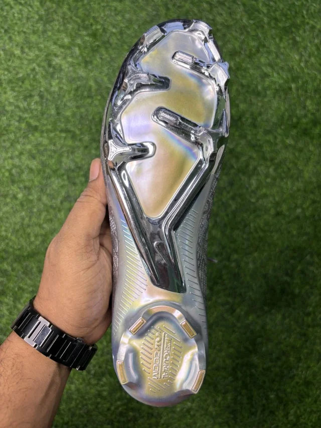 Mercurial Superfly 9 Silver Colour High-top FG With Lace