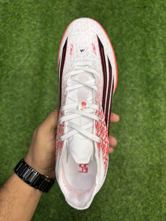 F50 Elite White Red Colour Turf/AG With Lace