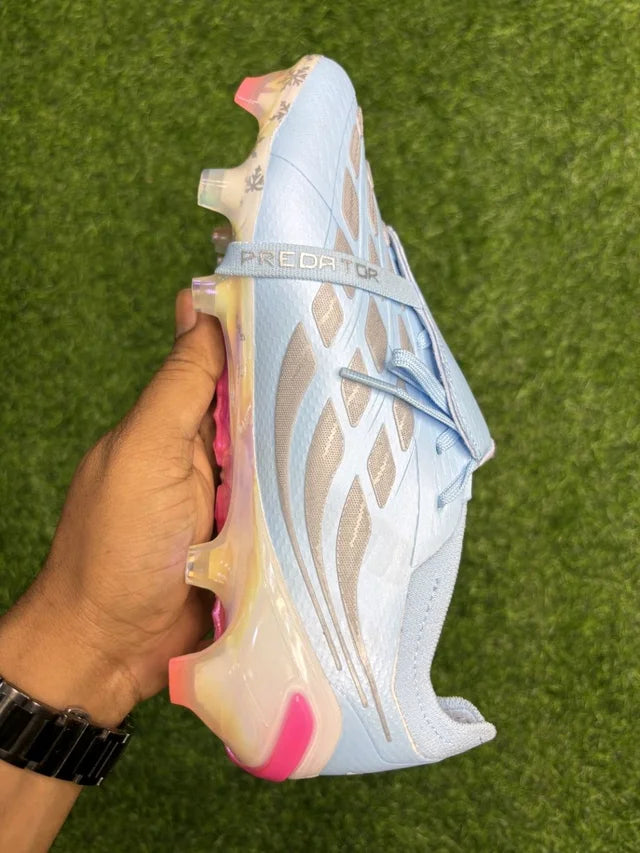 Predator Foldover Elite Sky-blue Next-gen FG With Lace