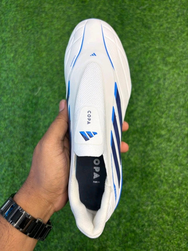 Copa Pure 3 Elite White Blue FG low-top Without Lace