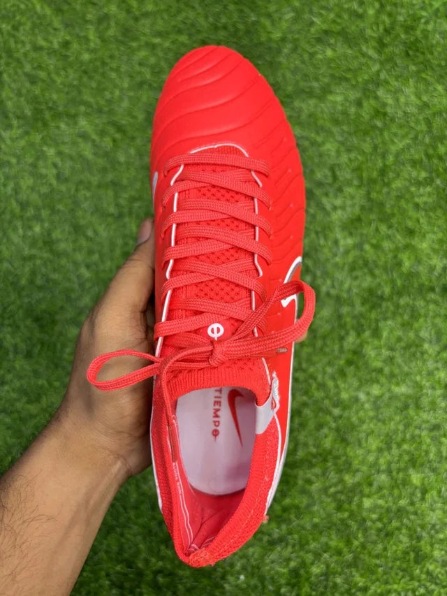 Tiempo Legend 10 Elite Red Colour FG With Lace