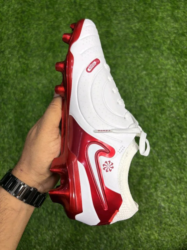 Tiempo Legend 10 Elite White Red Low-top FG With Lace