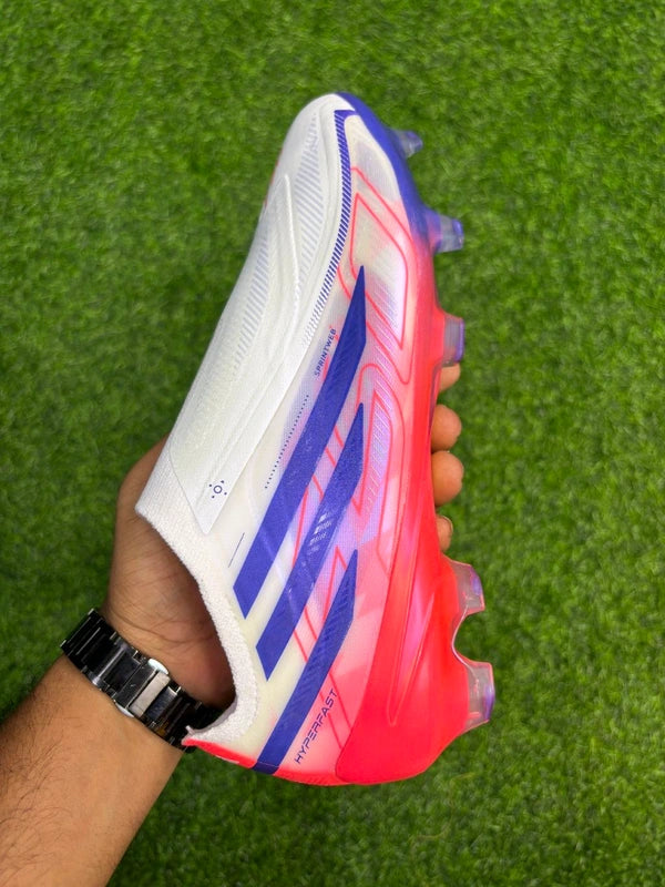 F50 Hyperfast Elite White Orange FG Without Lace