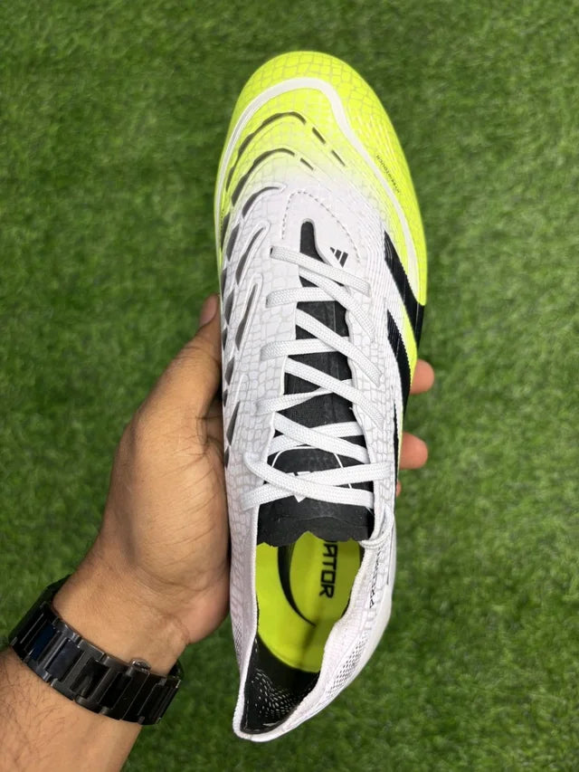 Predator Elite White Green Colour Low-top FG With Lace