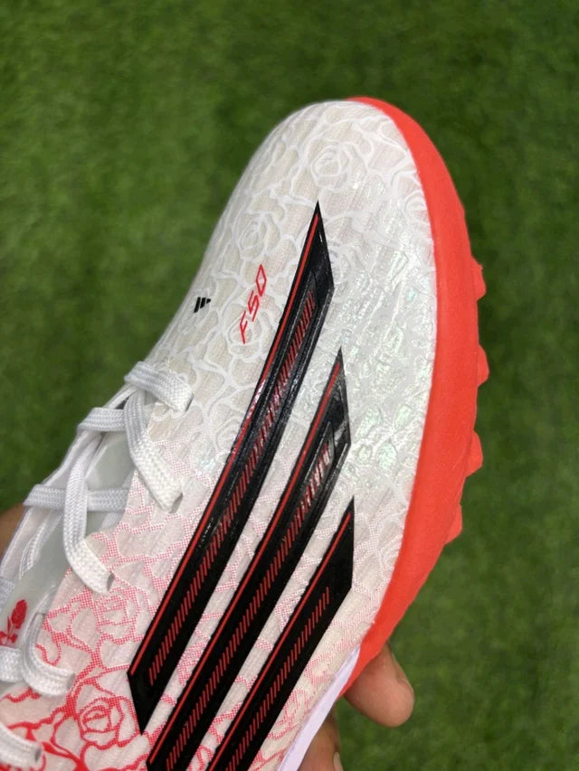 F50 Elite White Red Colour Turf/AG With Lace
