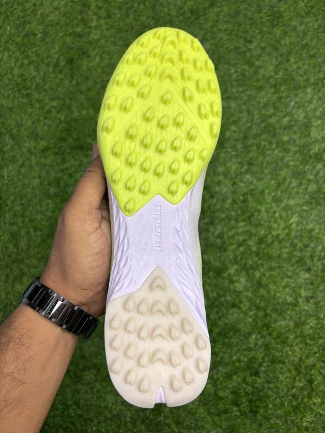 F50 Elite White And Light Green Colour AG/Turf With Lace