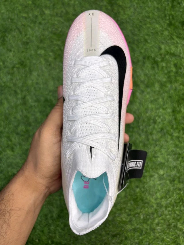 Mercurial Vapor 16 White Pink Mix AG/Turf With Lace
