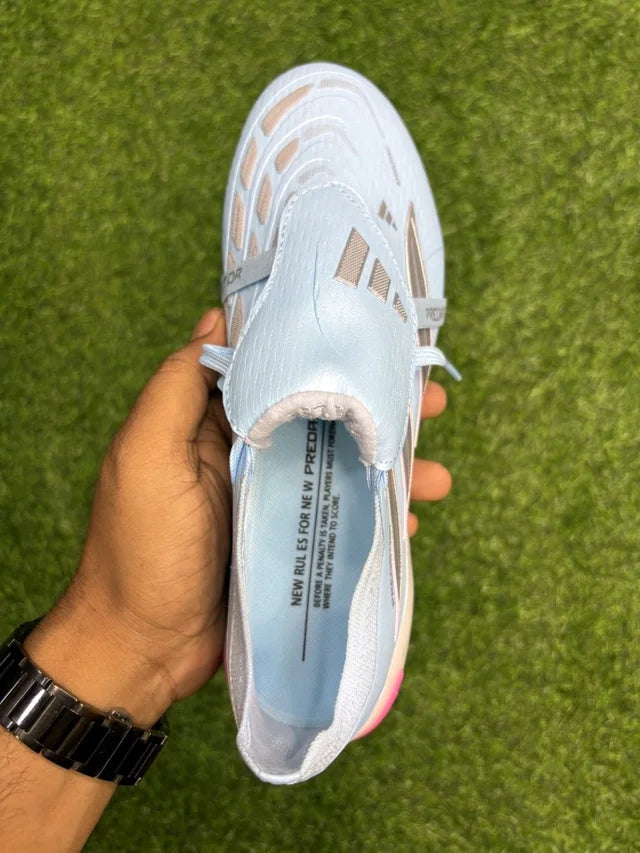 Predator Foldover Elite Sky-blue Next-gen FG With Lace