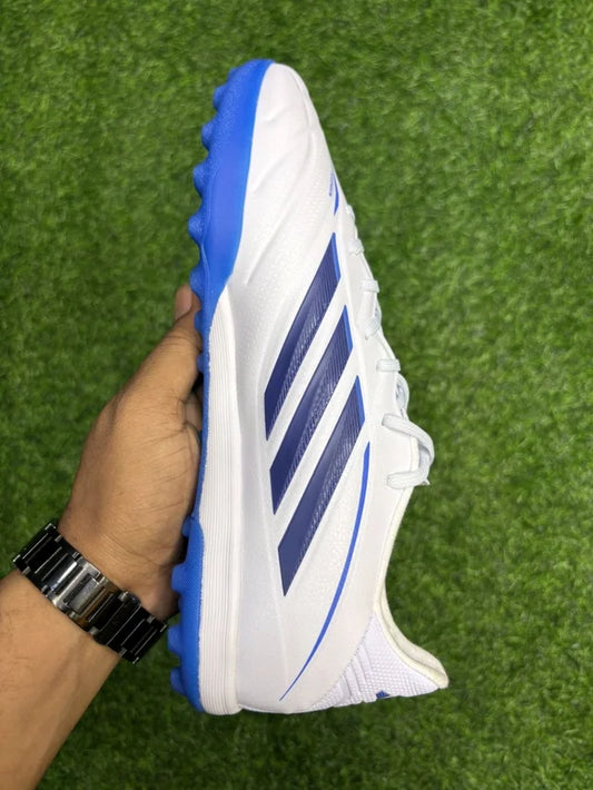 Copa Pure 4 Elite White Blue Turf/AG With Lace