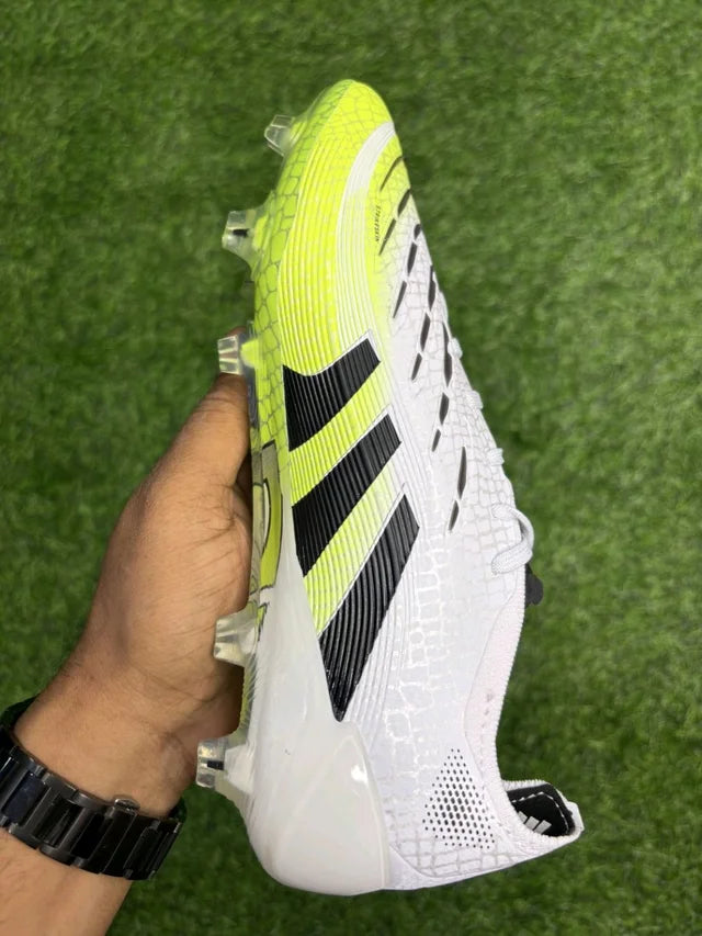 Predator Elite White Green Colour Low-top FG With Lace