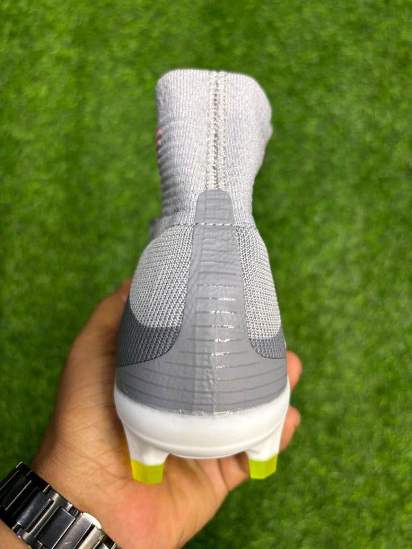 Mercurial Superfly V FG Pink/Wolf Grey Colour High-top With Lace