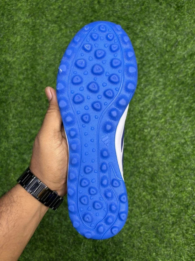 Copa Pure 4 Elite White Blue Turf/AG With Lace